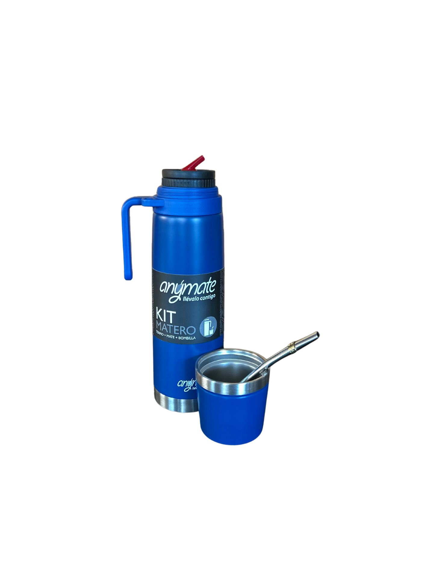 Termo Matero 3 en 1 Anymate 850 ml Acero inoxidable