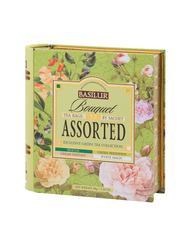 Caja Métalica Basilur Bouquet Collection Assorted Green Teas 32 bags