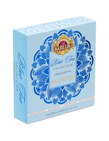 Caja Basilur Blue Tea Collection 40 bolsas