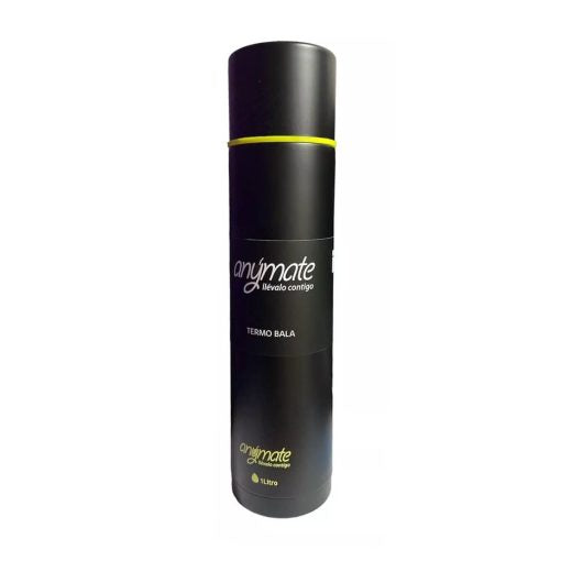 Termo Bala Anymate Plano 1 lt Negro