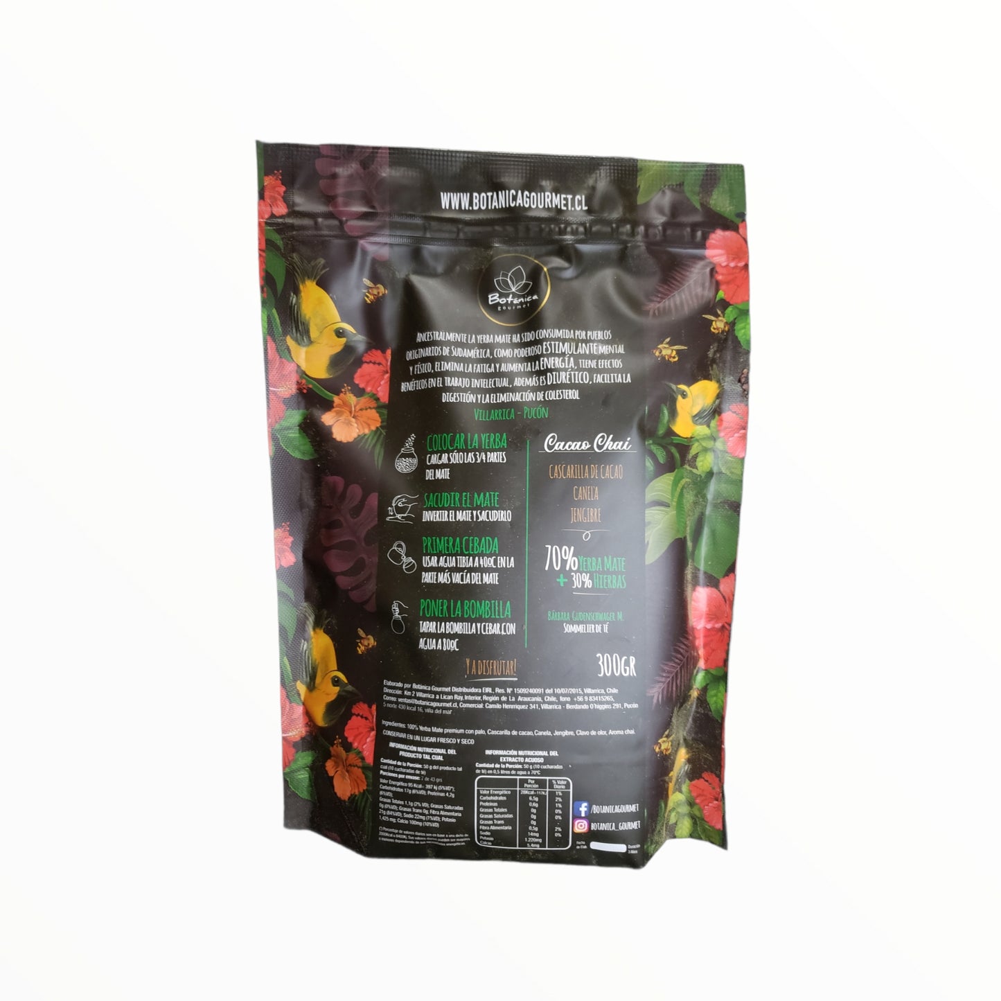 Yerba Mate Botanica Cacao Chai Doypack 300 gr.