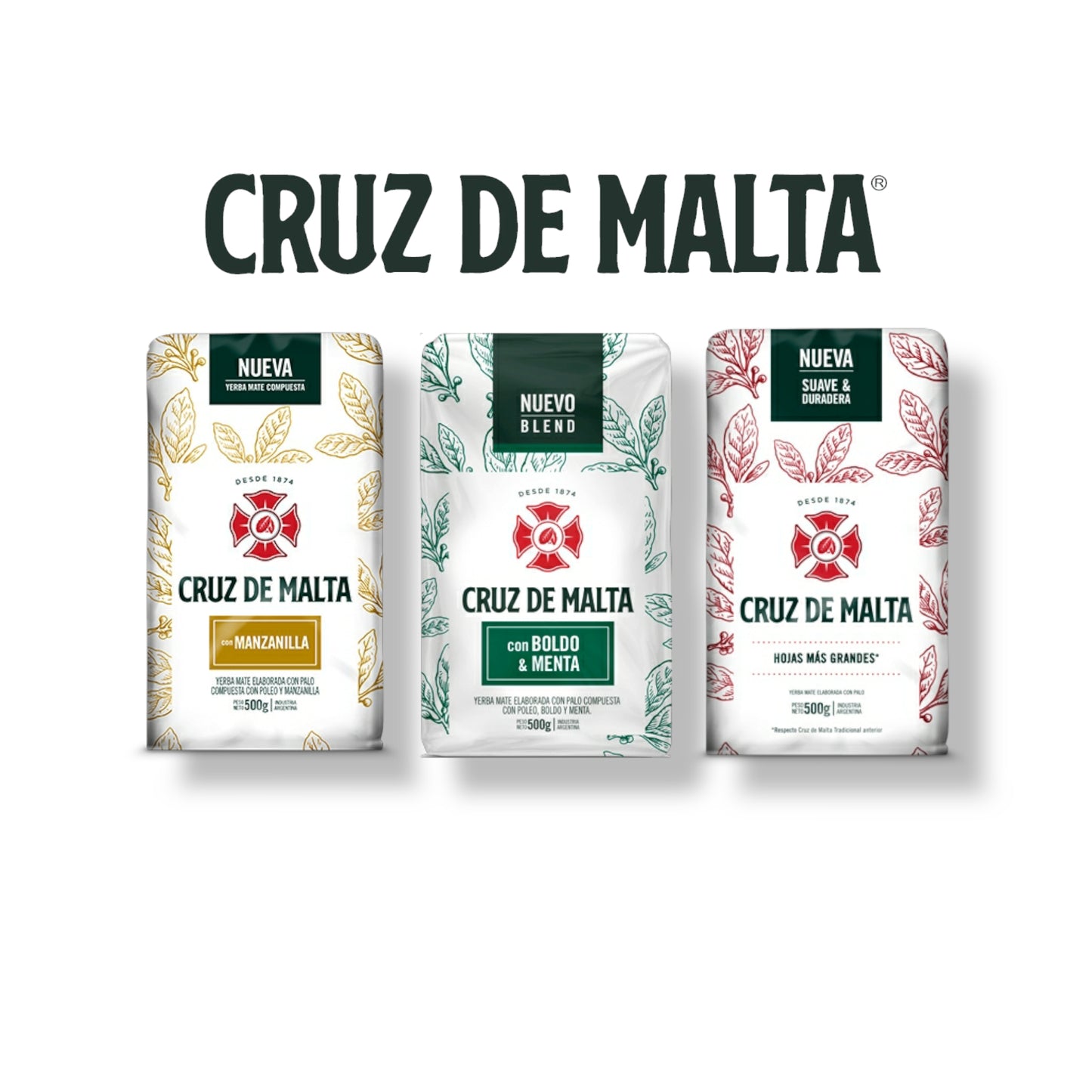 Pack Yerba Mate Cruz de Malta Mix 3 Unidades